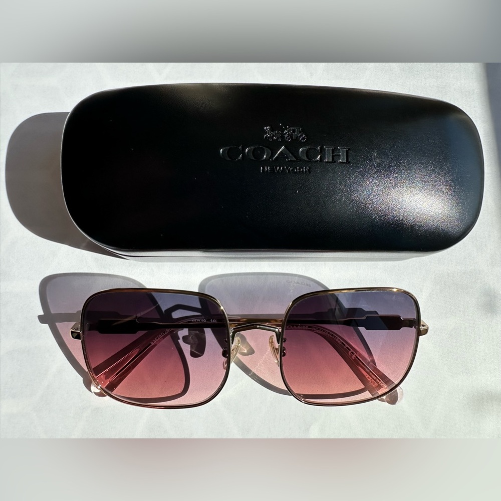 Coach Sunglasses with Pink Gradient Lenses